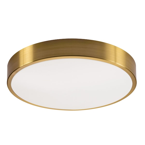 Afx Octavia - LED Flush Mount - 12" - Satin Brass Finish - White Acrylic OTVF1218LAJD1SB - main
